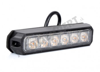 Svetlo stroboskopick 6x LED 12/24V oranov (R65, R10)